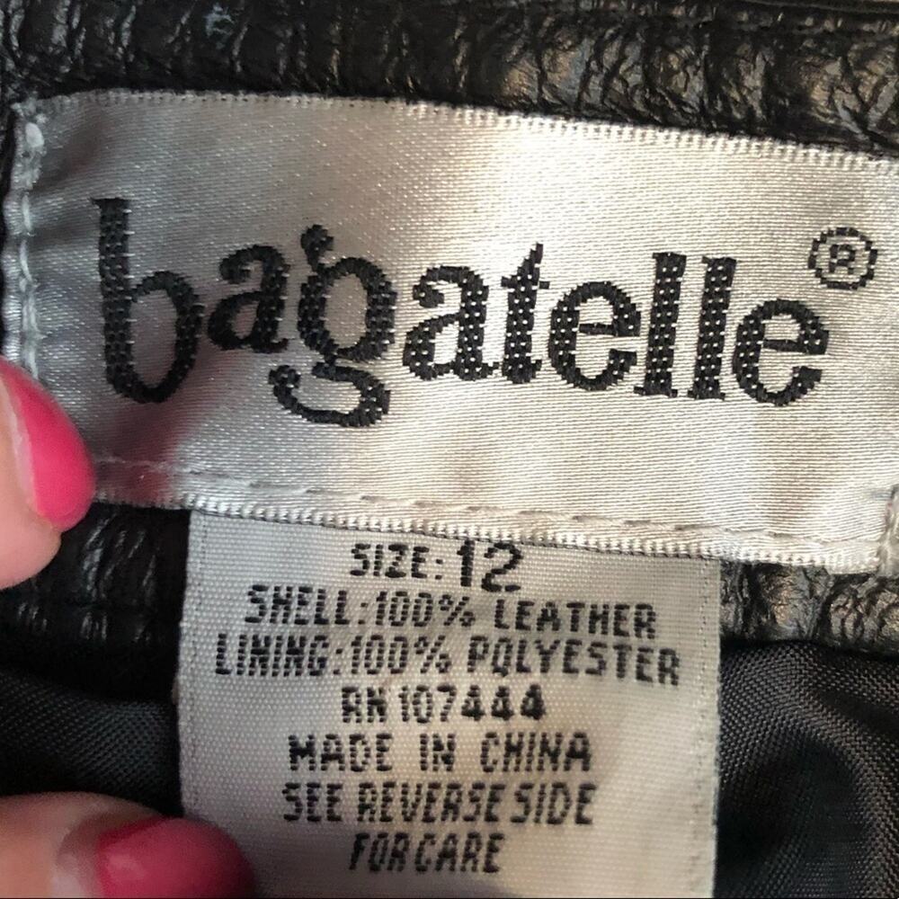 BAGATELLE Vintage 100% Leather Pants Straight Leg 90s Grunge - Picture 12 of 12